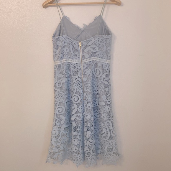 Flnn | Blue Lace Spaghetti Strap | Sweetheart Dress - Picture 2 of 8